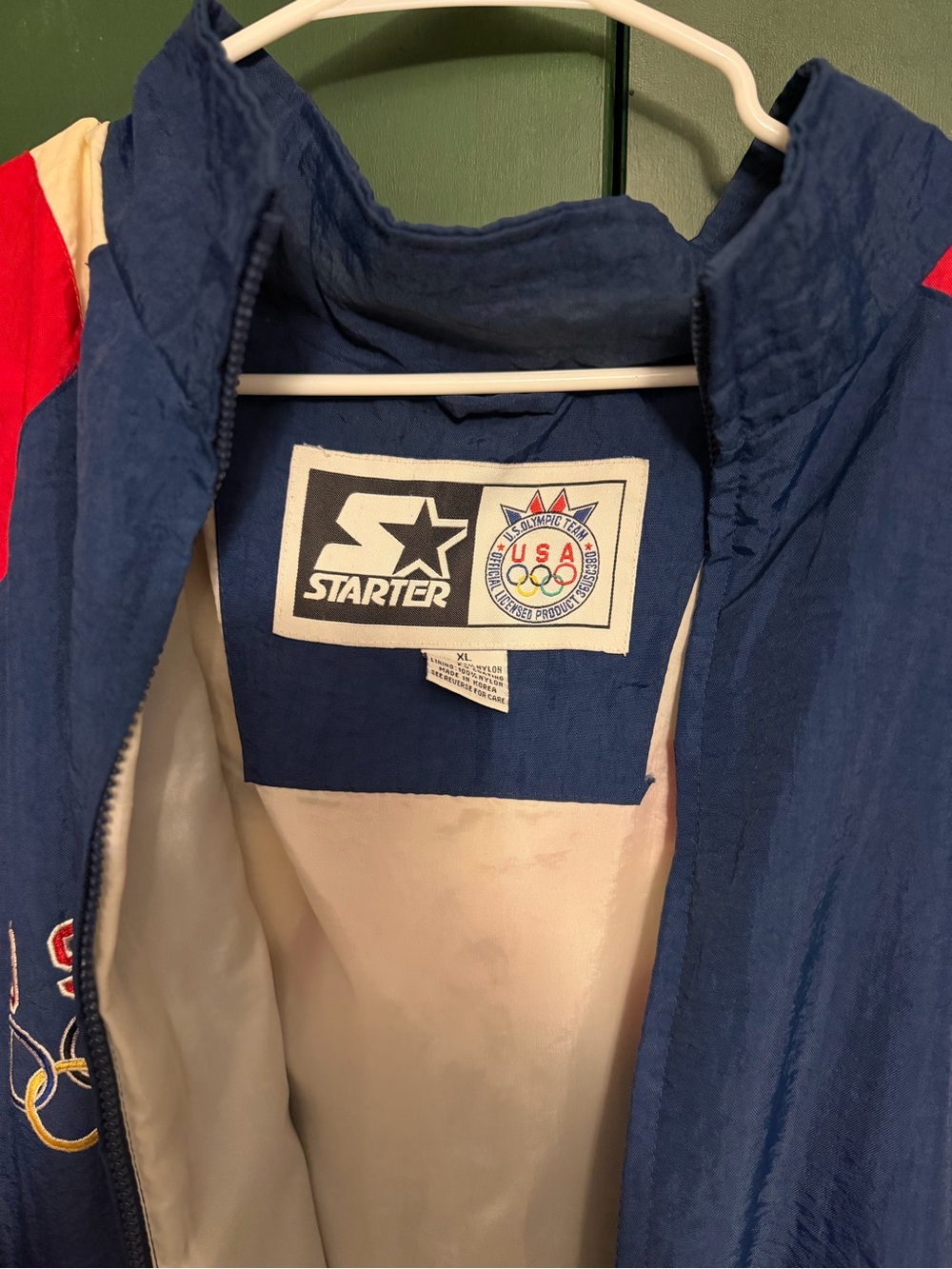 Vtg. Rare 1996 USA Eagle Olympics Team Starter Windbreaker Jacket Mens XL - Picture 9 of 13